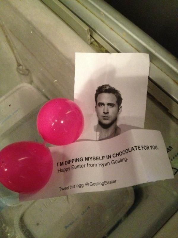 Happy Easter from Ryan Gosling!