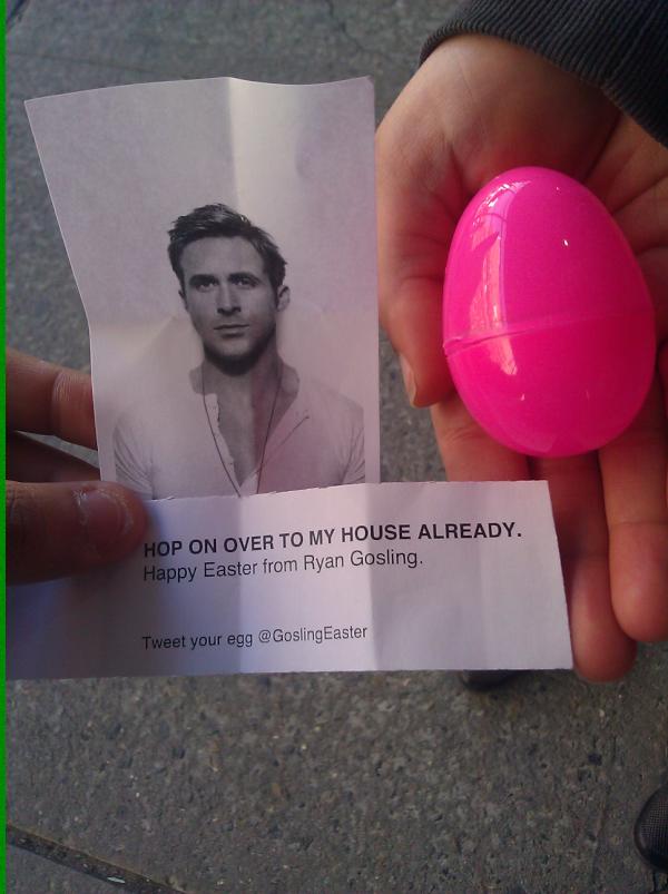 Happy Easter from Ryan Gosling!